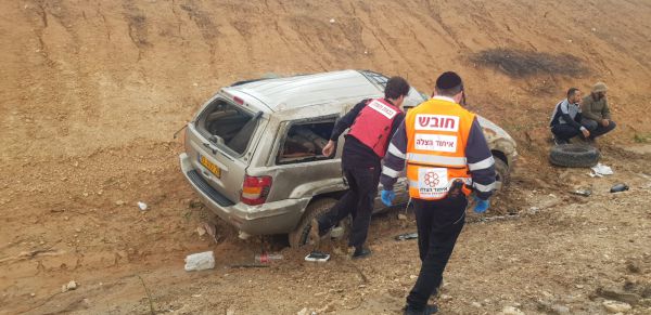 נהג רכב החליק לתעלה ונהרג בסמוך לרהט