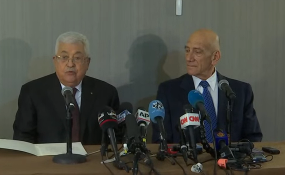 אבו מאזן נפגש עם אולמרט בארה"ב: "לחזור למו"מ