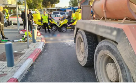 רוכב קורקינט בן 14 נהרג מפגיעת משאית בתל אביב