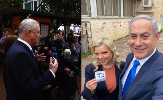 כחול לבן הסתערו על ת"א | נתניהו על מצביעי כחול לבן