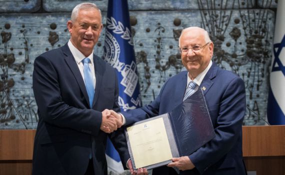 ריבלין הטיל על גנץ את מלאכת הרכבת הממשלה