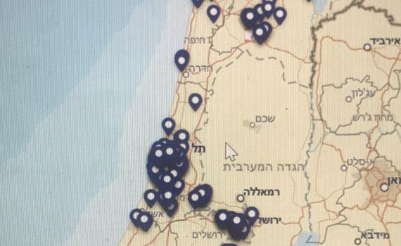 הזוי: במפת הקורונה של משרד הבריאות – יו"ש בחוץ