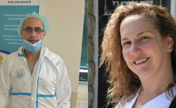 אח ואחות משני בתי חולים ישיאו את משואת הקורונה