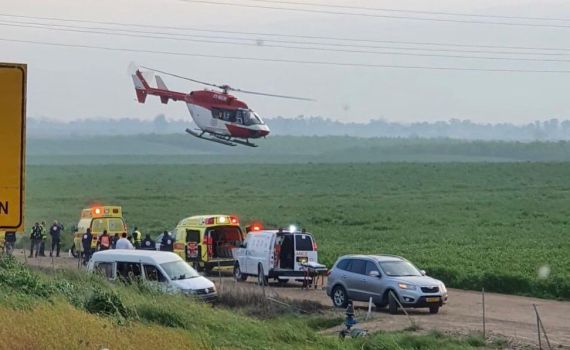 תאונה קשה בין שני רכבים מסחריים