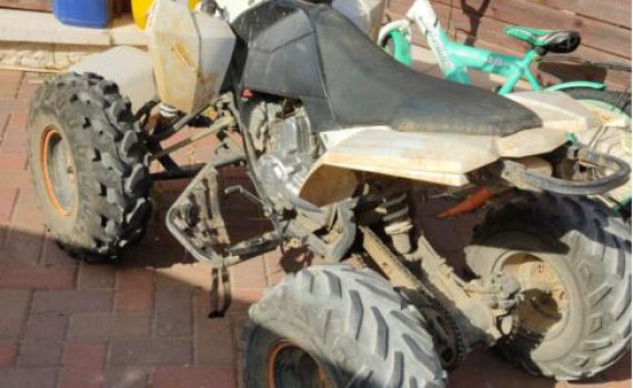 בן 9 מיישוב בבנימין נתפס רוכב על טרקטורון