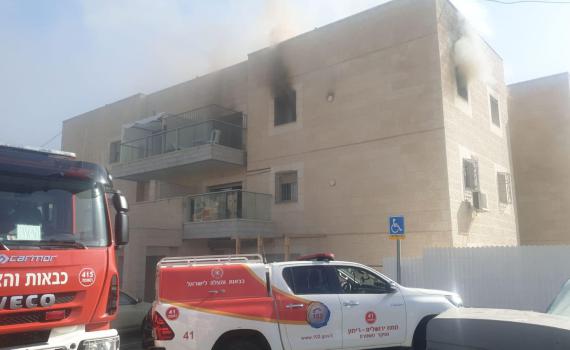 שריפה בבניין בירושלים: הוסר החשש ללכודים