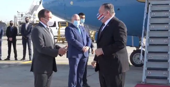מזכיר המדינה האמריקאי מייק פומפאו נחת בישראל