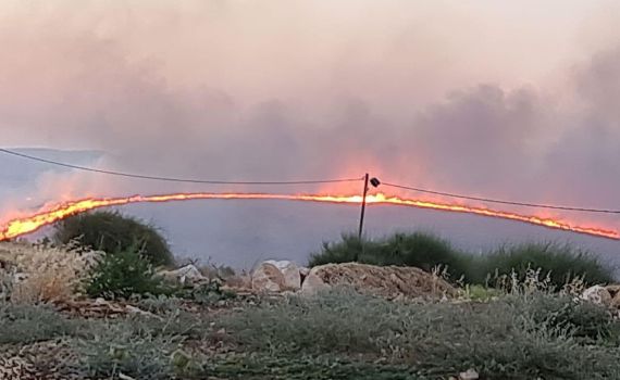 שריפה סמוך לכוכב השחר; חשש מהתפשטות למאחזים