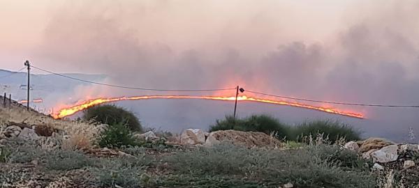 שריפה סמוך לכוכב השחר; חשש מהתפשטות למאחזים