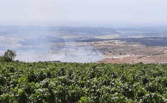 שריפה פרצה בגוש עציון;  הושגה שליטה על האש