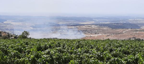 שריפה פרצה בגוש עציון;  הושגה שליטה על האש