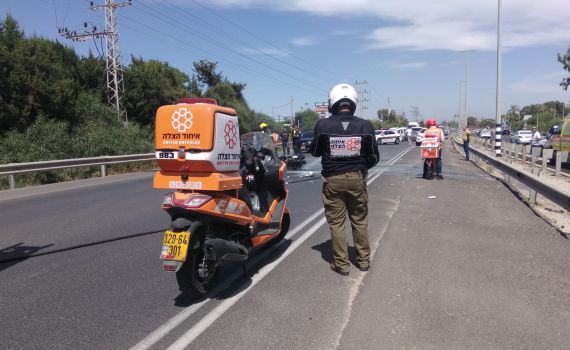 כביש 461: בן 35 שרכב על אופנוע נפצע בינוני