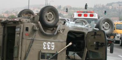 חייל נהרג וקצין צה"ל נפצע בהתהפכות רכב צבאי בהר דב