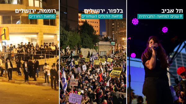 50 עצורים: מפגיני השמאל התעמתו עם השוטרים