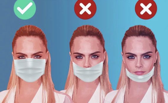 קארה דלווין מדגימה שימוש נכון במסכה