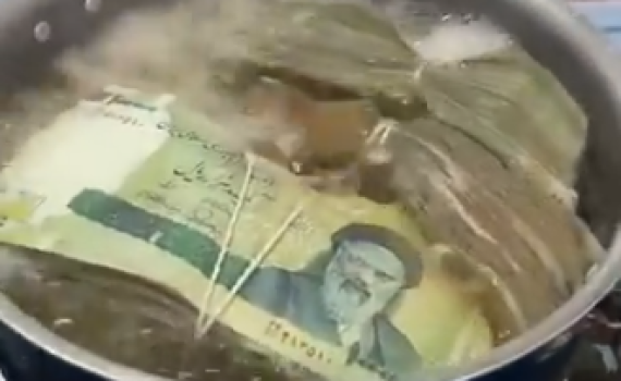 צפו: האיראנים מרתיחים כסף כדי להיפטר מהקורונה