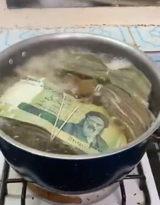 צפו: האיראנים מרתיחים כסף כדי להיפטר מהקורונה