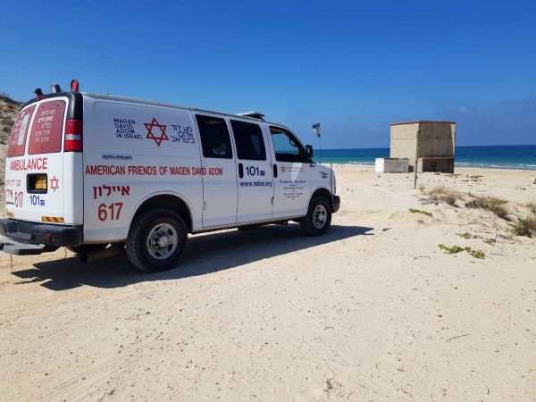 גבר טבע למוות בחוף לא מוכרז סמוך לפלמחים