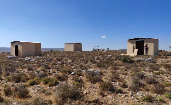 כוחות מג"ב מפנים את המאחז שהוקם לזכר הנרצח