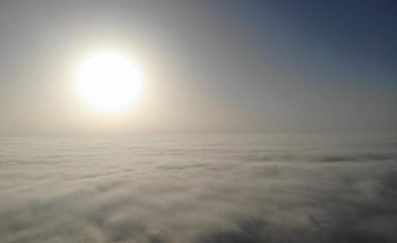 מרהיב: זריחה הבוקר מעל עננות נמוכה באשדוד