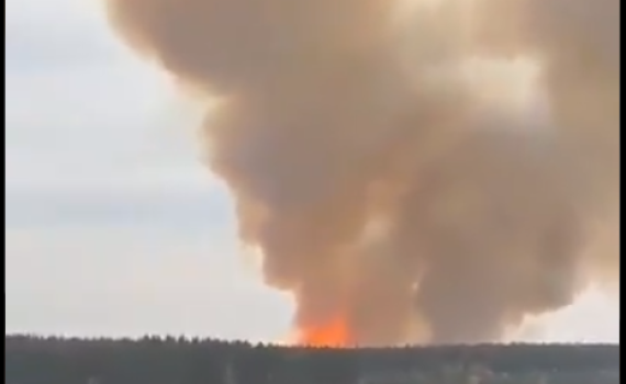 רוסיה: תושבים פונו מביתם לאחר פיצוץ במחסן נשק