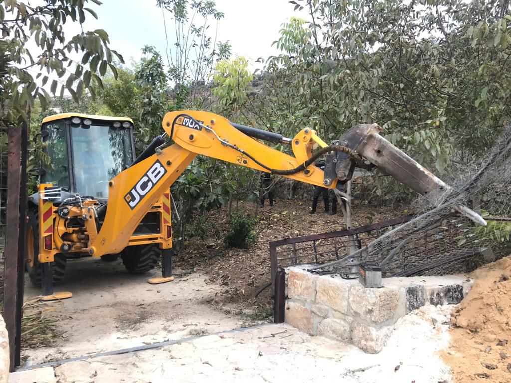 מאבק בשוד עתיקות: נהרסה בנייה לא חוקית בחאן א-לובן