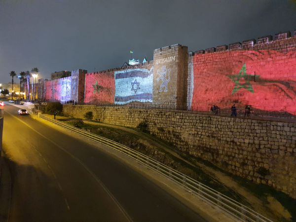 חומות העיר העתיקה במחווה לשלום עם מרוקו