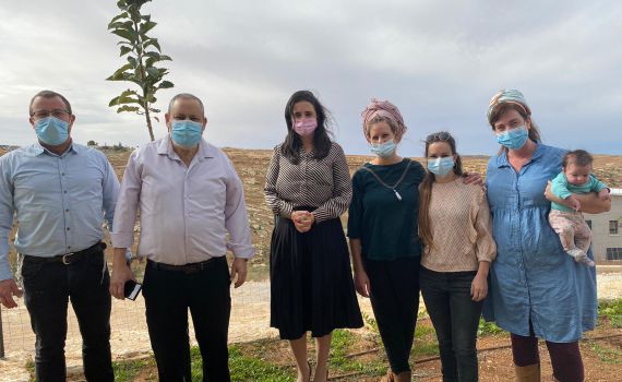 איילת שקד ביישוב אביגיל: להסדיר את ההתיישבות