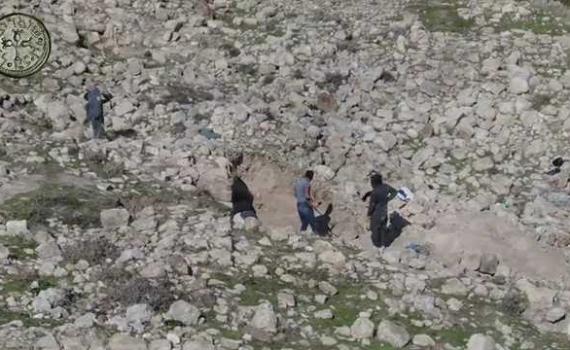 צפו: שודדי העתיקות בתקוע נתפסו על חם