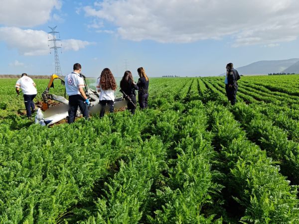 שני הרוגים בהתרסקות מטוס בצפון
