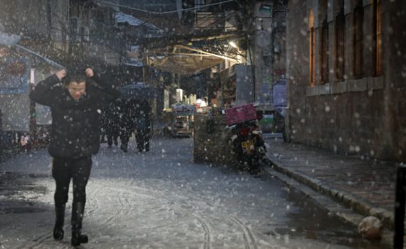 כביש 1 וכבישים ביו"ש נחסמו בגלל השלג
