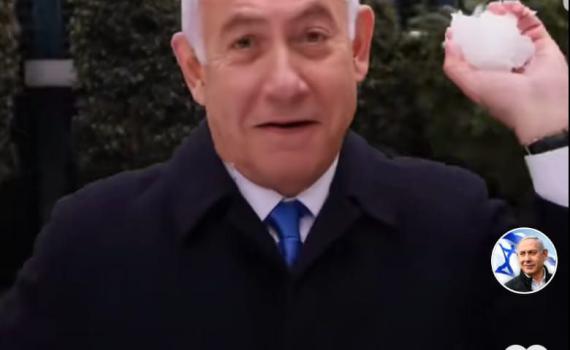 משעשע: נתניהו בטיקטוק מהשלג בירושלים. צפו