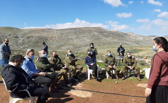 צפו | פגישה טעונה בין נציגי הגבעות לאלוף פקמ"ז