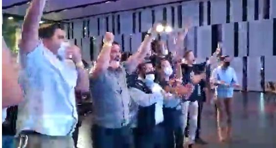 צפו: מטה הציונות הדתית חוגג את תוצאות המדגמים