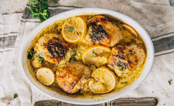 ארוחת שבת בסיר אחד: פרגיות ואורז ברוטב לימוני