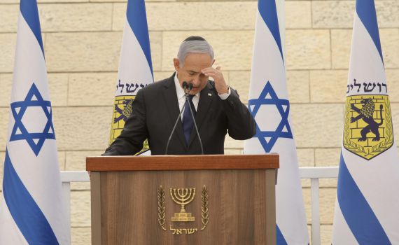 "בלי פוליטיקה!": קריאות קטעו את נאומו של נתניהו