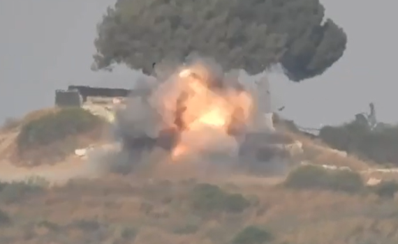 תיעוד: טיל נ"ט פגע ברכב בעוטף עזה, הנהג ניצל