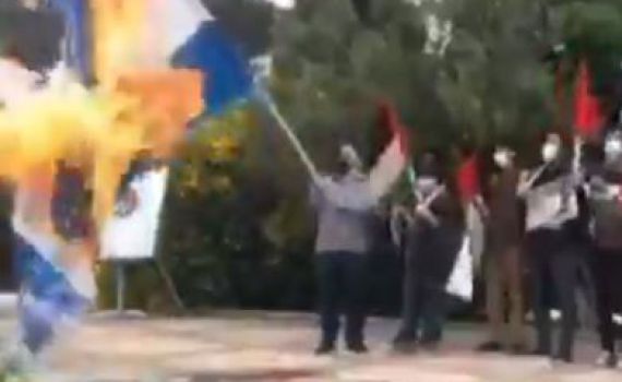 צפו: לא תאמינו מה קרה לאיראני שהצית דגל ישראל