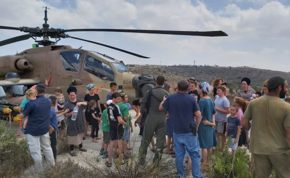 מסוק של חיל האוויר ביצע נחיתת אונס ליד הישוב עלי
