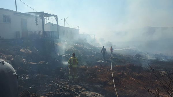 שריפה ביישוב אש קודש בעקבות הצתת ערבים