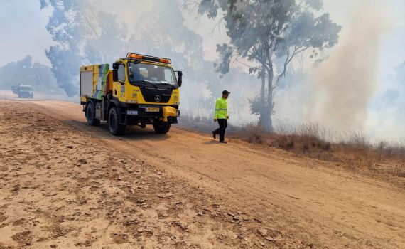 10 שריפות פרצו בדרום בעקבות בלוני תבערה