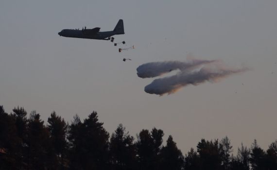 צפו: טיסת הכיבוי הראשונה של ההרקולס בפעולה