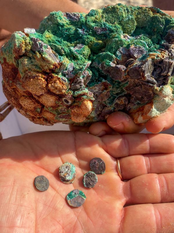 עשה קמפינג בחוף הים ומצא מטמון בן 1,700 שנה