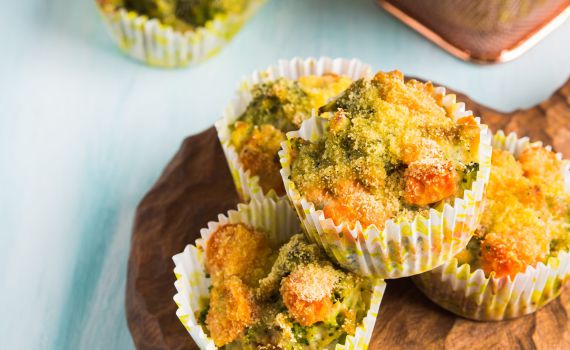 מאפינס ברוקולי ב- 10 דקות הכנה