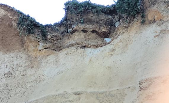 "הציבור מתבקש להתרחק": צוק קרס ליד החוף בהרצליה