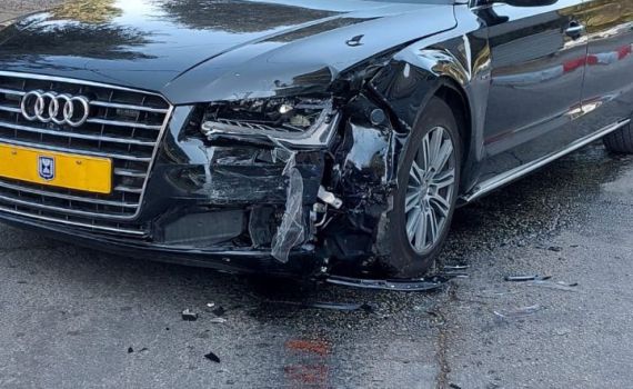 רכבו של נתניהו היה מעורב בתאונה: נזק כבד לרכב