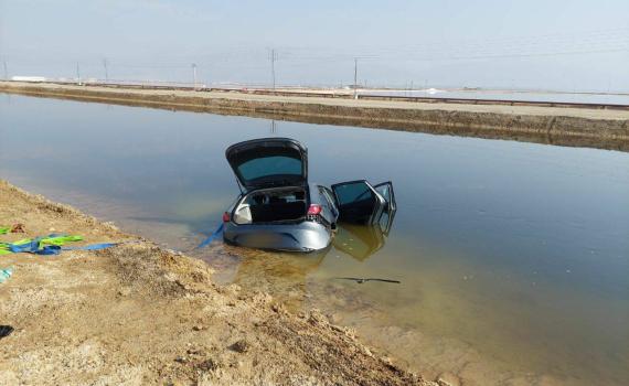 אסון בים המלח: נהג סטה מהכביש, נפל למים ונהרג