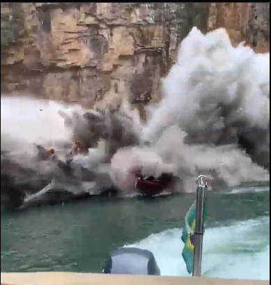 אסון בברזיל: צוק קרס על סירות, 7 תיירים נהרגו