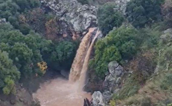 שלג כבד בחרמון; נחלי הצפון שוצפים. צפו בתיעוד