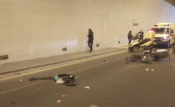 תאונה קטלנית במנהרת הראל: רוכב אופנוע נהרג